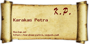 Karakas Petra névjegykártya